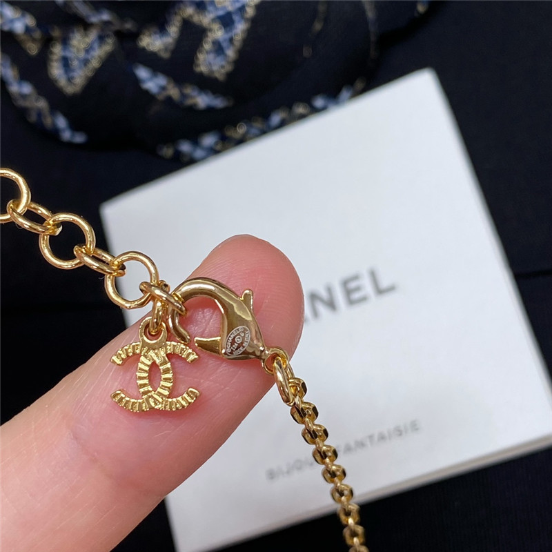 Ch**el rhinestone irregular necklace
