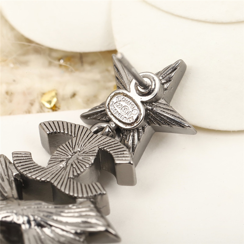 Ch**el multi-element double c earrings