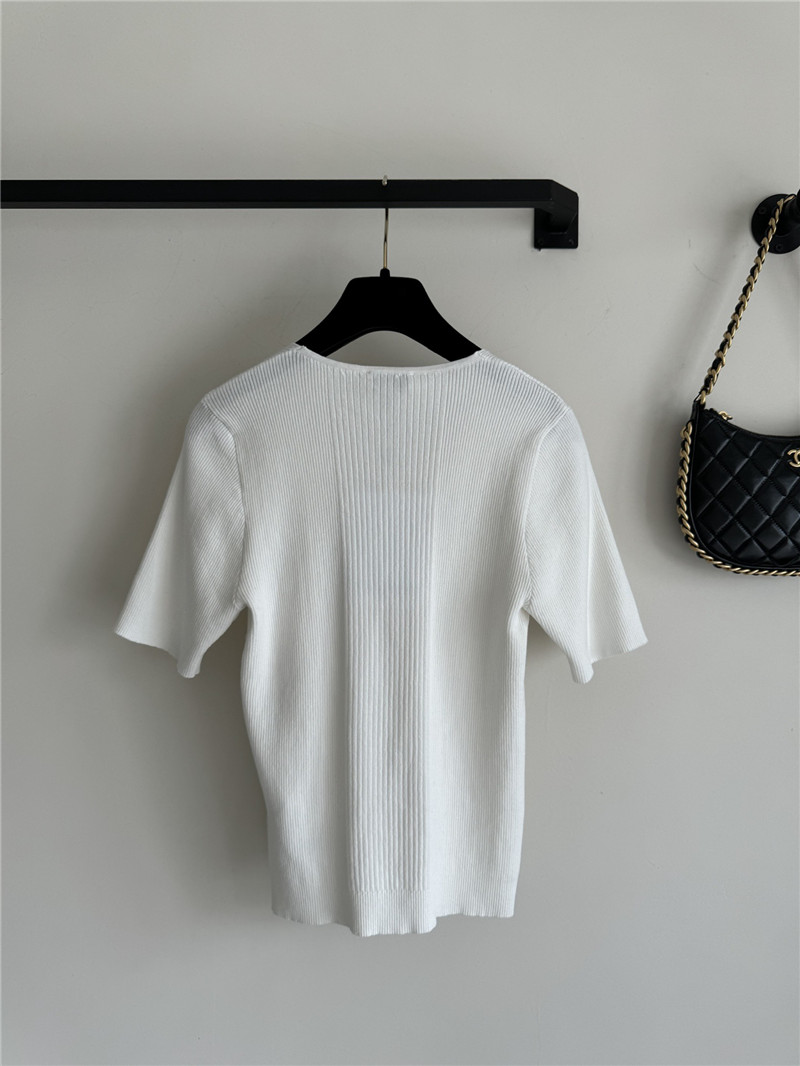 Ch**el lace up short sleeve replica clothing sites