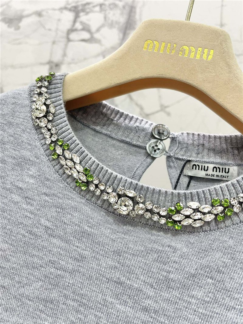 Miu Miu Sequin-embellished Short-sleeve Top