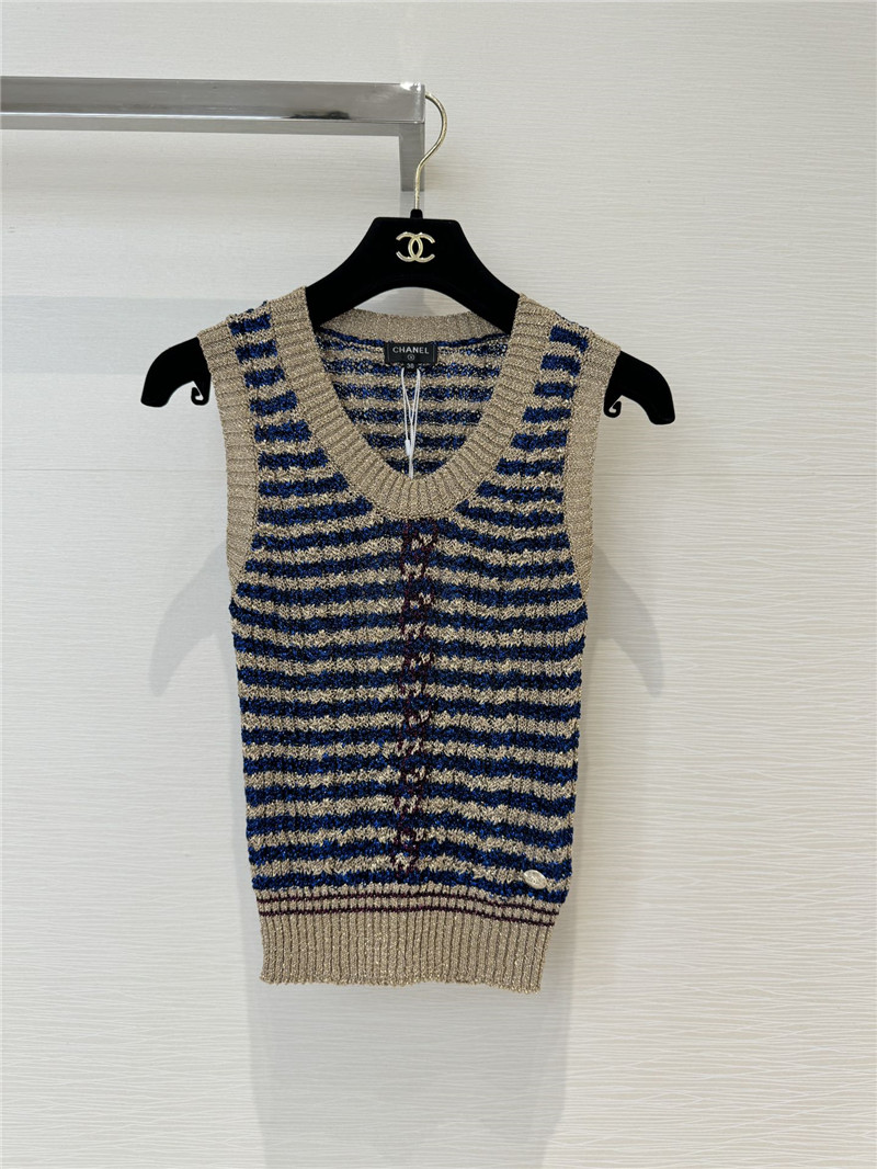 Ch**el new knitted vest replica d&g clothing