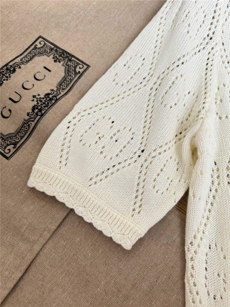 Gvc*1 hollow jacquard knitted top