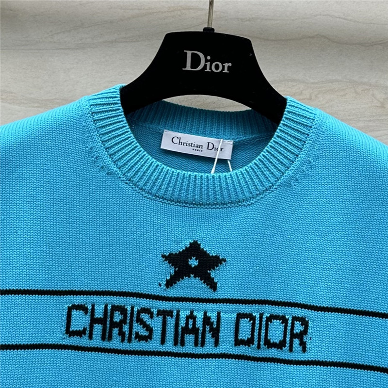 D10r logo sleeveless knit top in blue