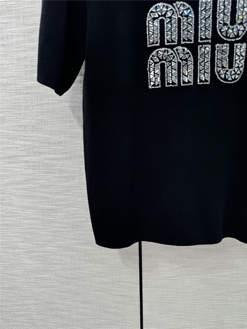 M1um1u knitted short-sleeved replica clothing