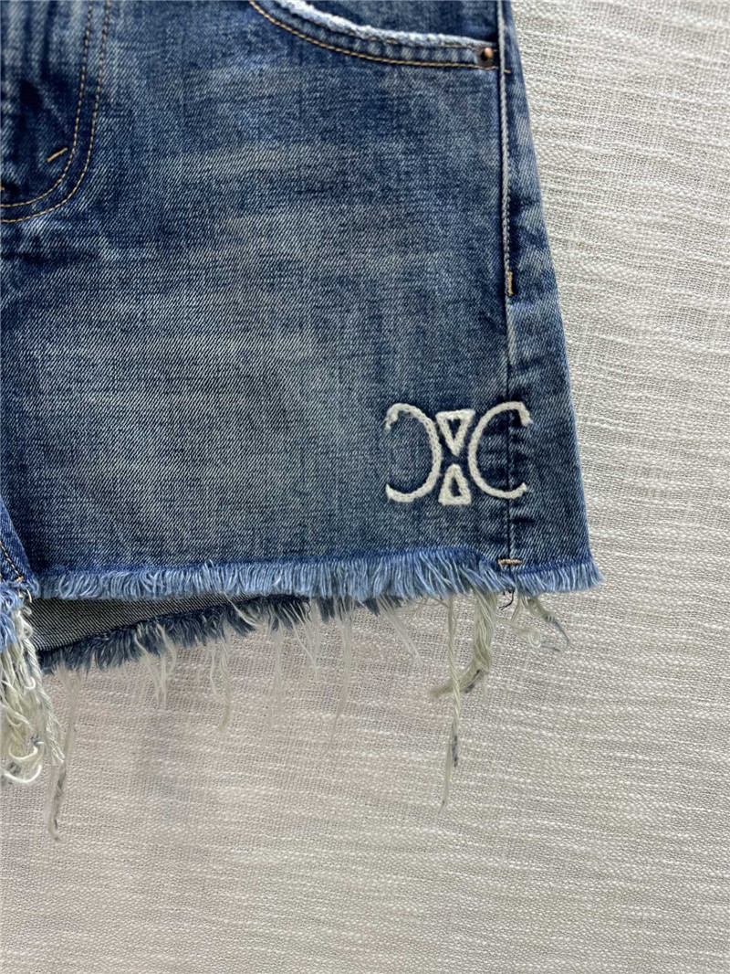 Ce1i*e high waist denim shorts replica clothing sites