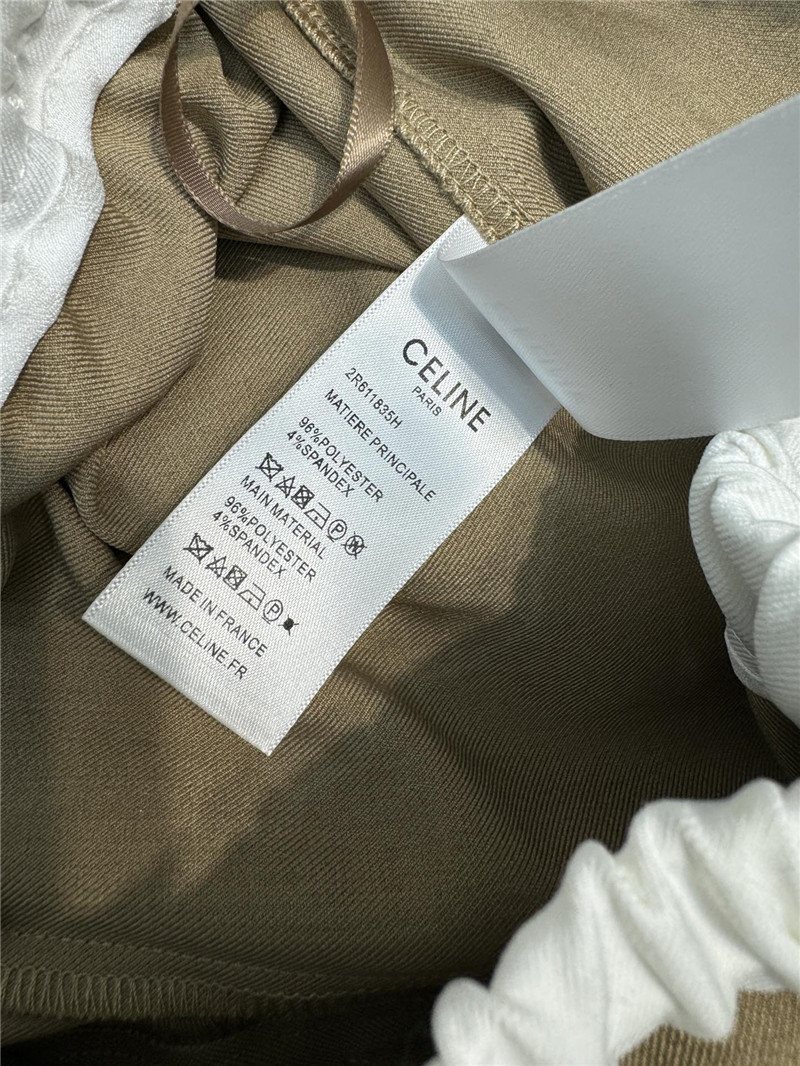 Ce1i*e brown wide-leg drawstring pants
