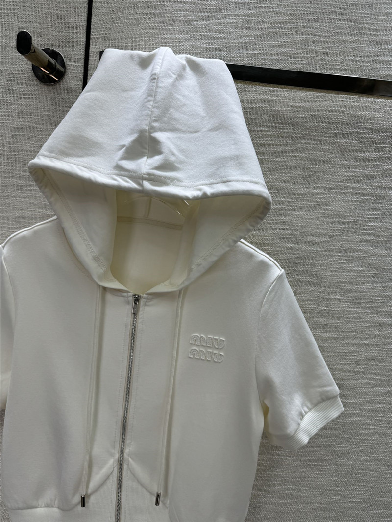 M1um1u hooded jacket + small hot pants set replica clothing sites