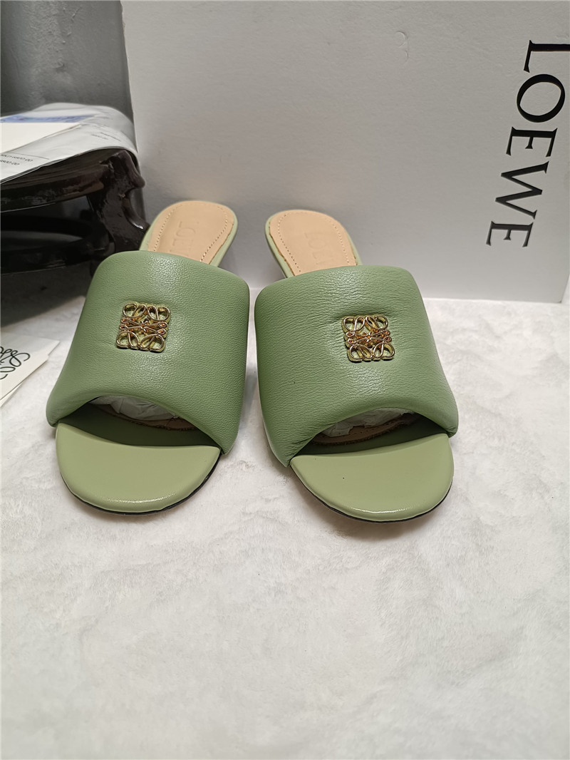 L0ew* anagram medallion kitten-heel mules