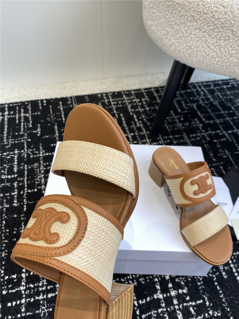 Ce1i*e appoline raffia leather sandals