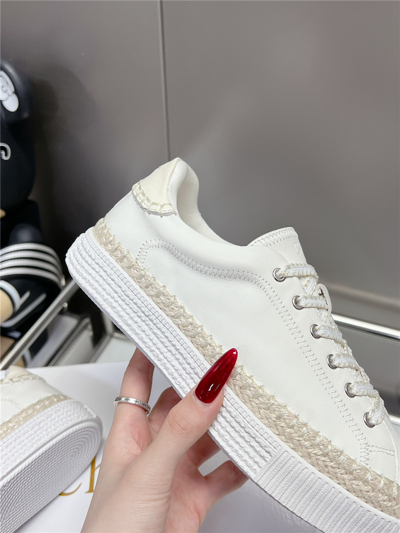 Chloé White Low-Top Platform Sneakers
