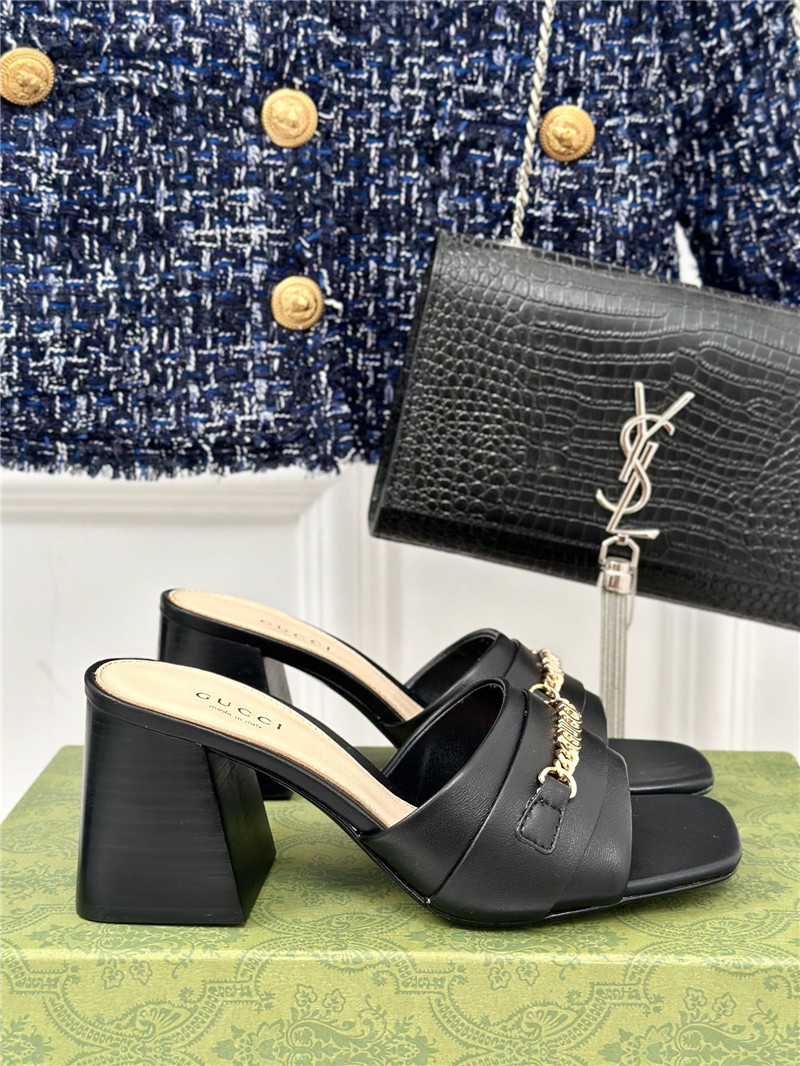 Gvc*1 signoria leather slide sandal black