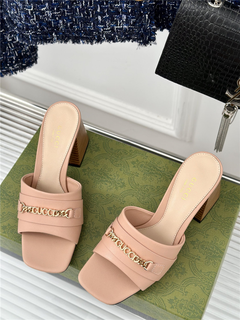 Gvc*1 signoria leather slide sandal beige