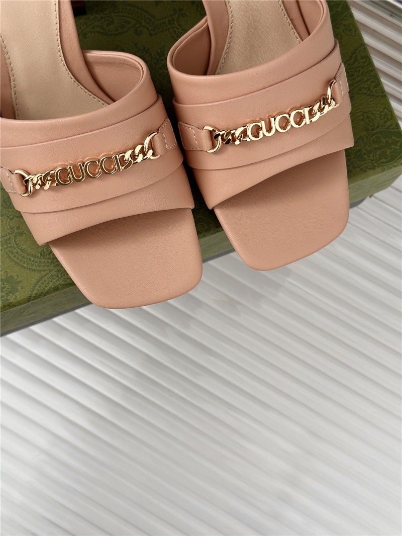 Gvc*1 signoria leather slide sandal beige