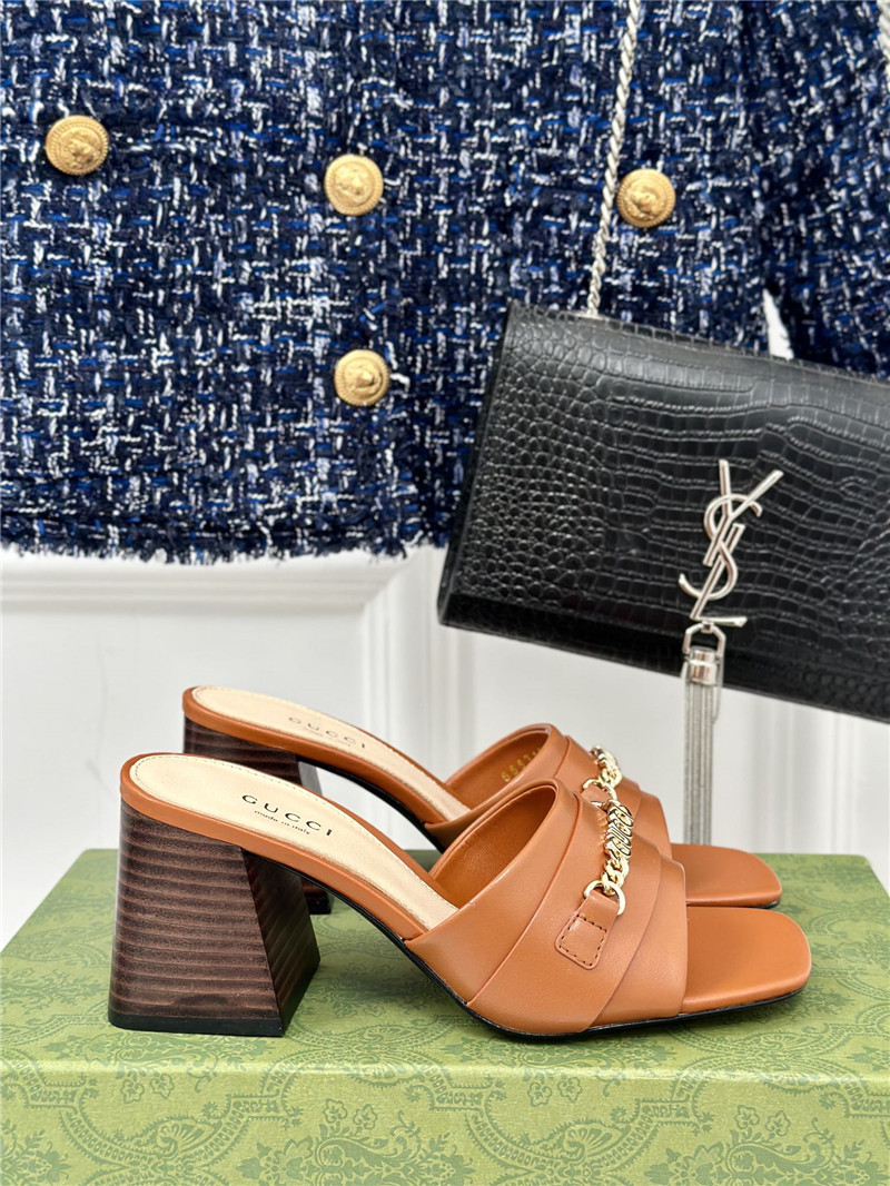 Gvc*1 signoria slide sandal brown leather