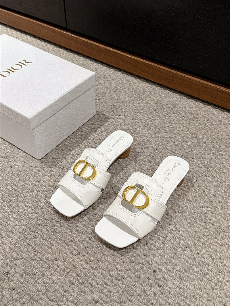 D10r 30 montaigne heeled slide white