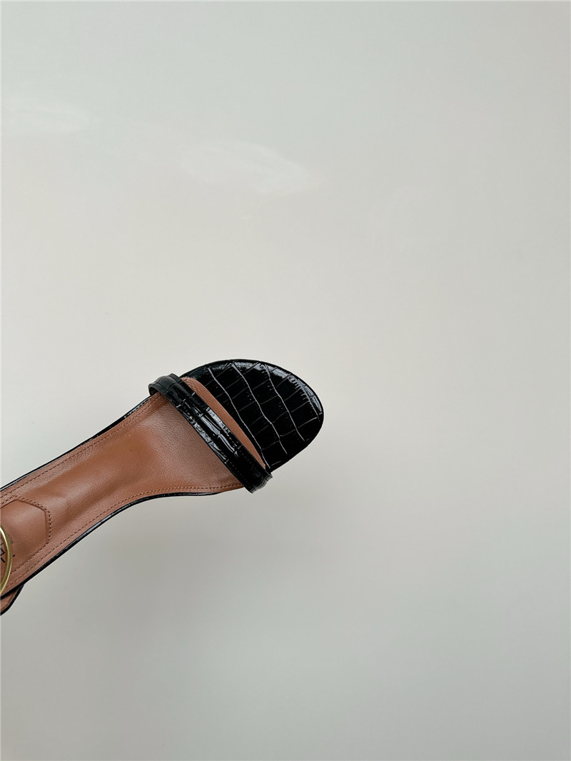 F**di keefa black leather slingback sandals