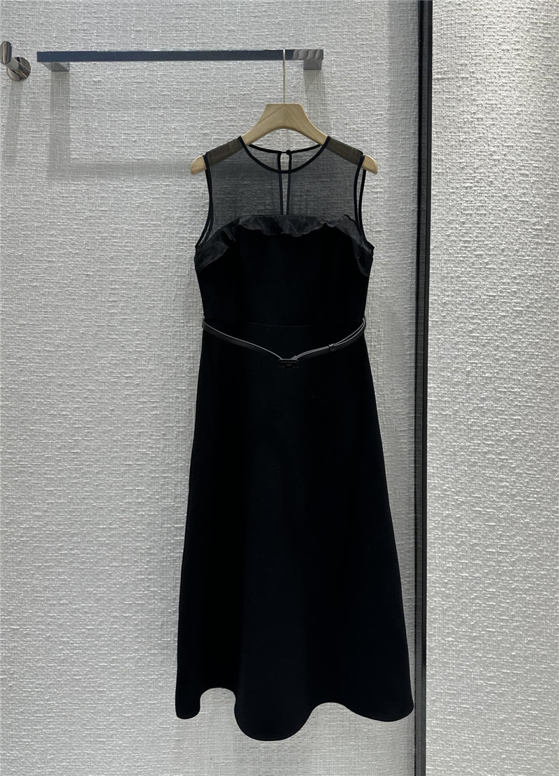 D10r tulle stitching lace sleeveless long dress replica clothing