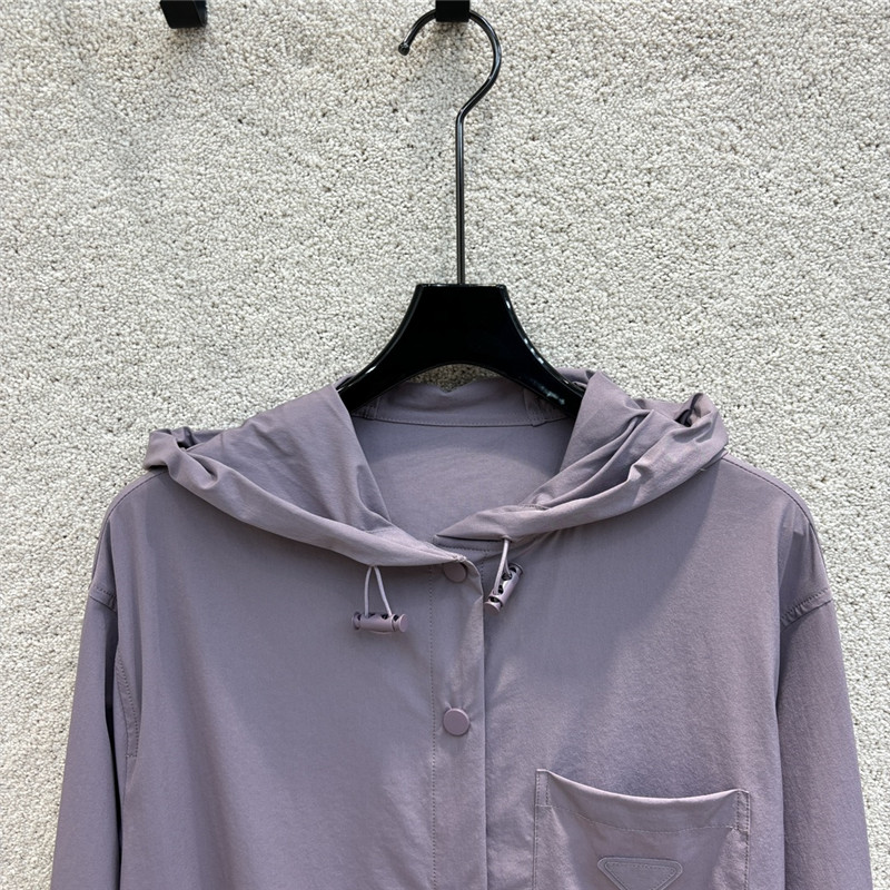 Pra*a hooded trench shirt replica d&g clothing