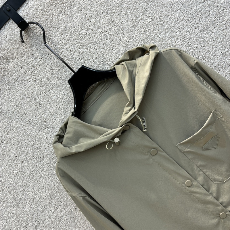 Pra*a hooded trench shirt replica d&g clothing