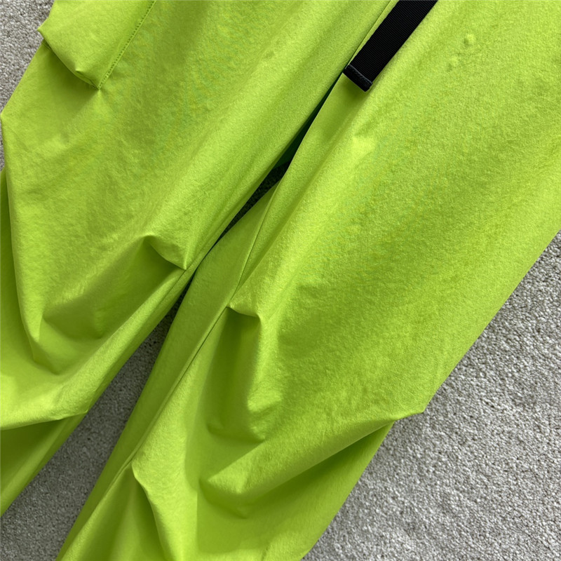 Pra*a functional buckle cuff casual pants replica clothing