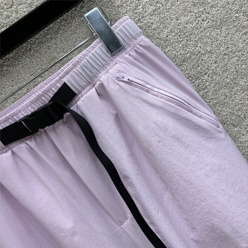 Pra*a functional buckle cuff casual pants replica clothing
