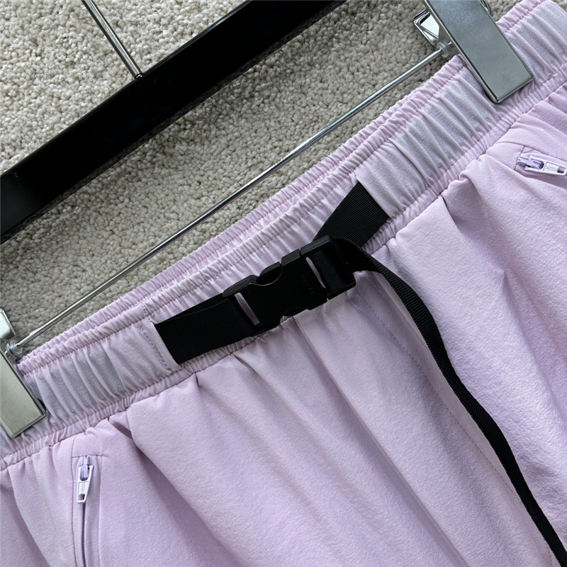 Pra*a functional buckle cuff casual pants replica clothing