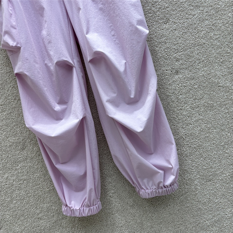 Pra*a functional buckle cuff casual pants replica clothing