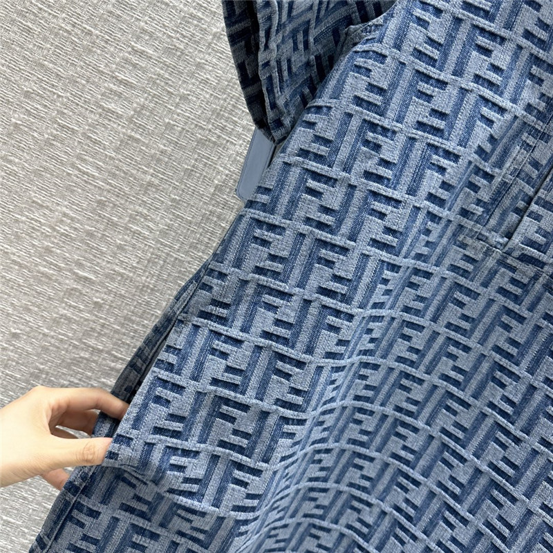 F**di short sleeve denim dress replica d&g clothing