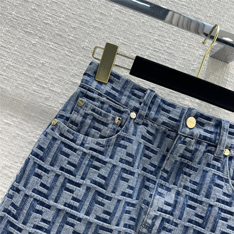 F**di denim skirt cheap replica designer clothes