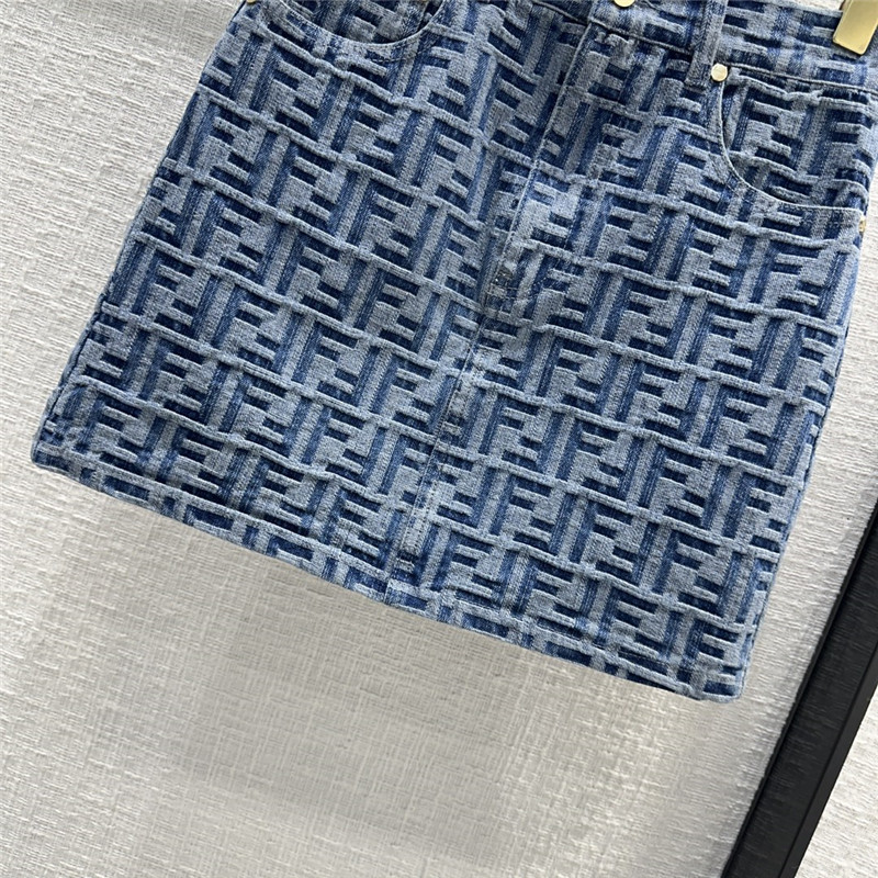 F**di denim skirt cheap replica designer clothes
