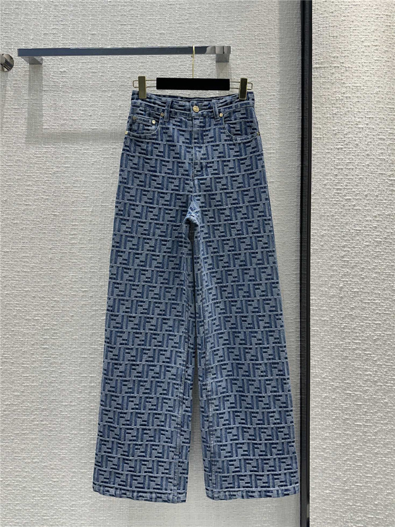 F**di straight wide-leg pants replica clothes