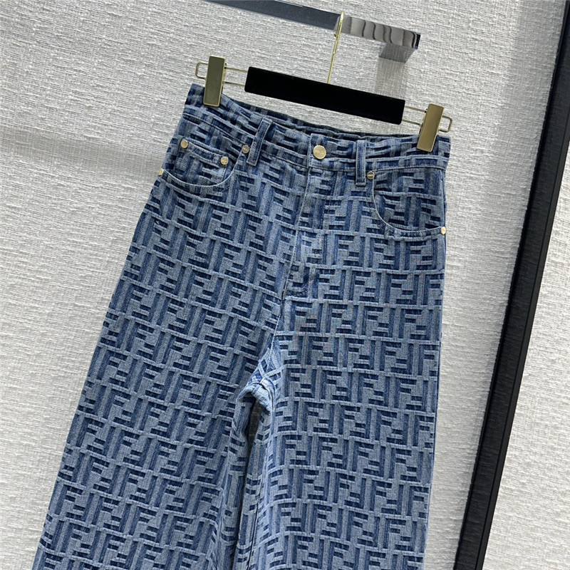 F**di straight wide-leg pants replica clothes