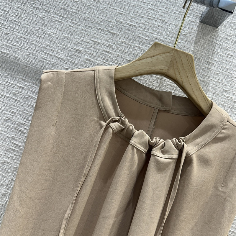 The R0w pleated crew neck vest long dress replica clothing
