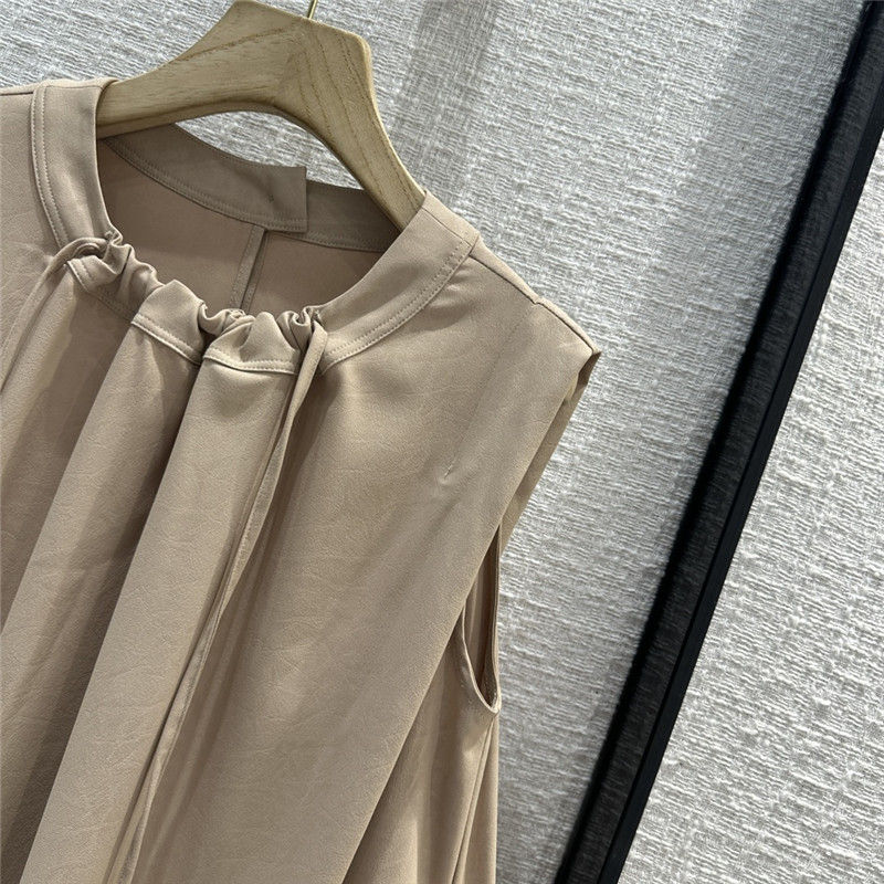 The R0w pleated crew neck vest long dress replica clothing