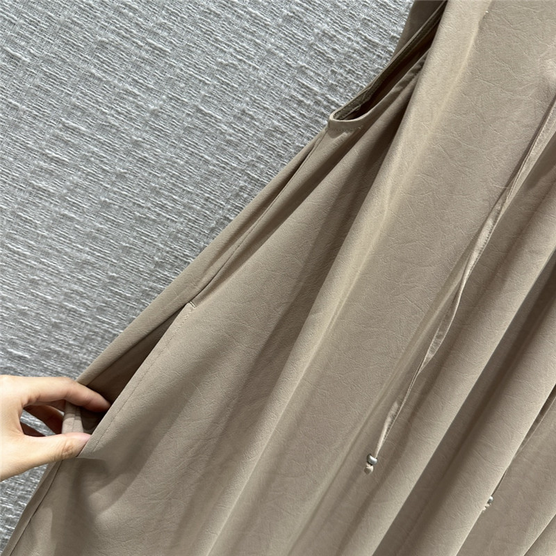 The R0w pleated crew neck vest long dress replica clothing