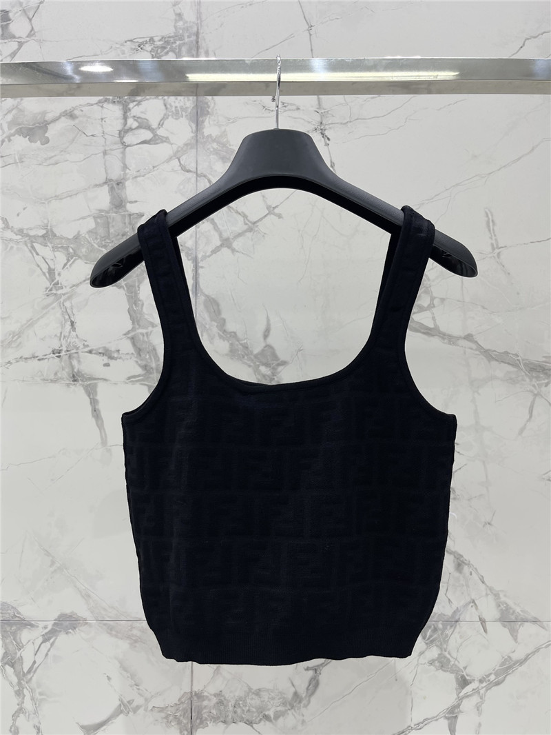 F**di double f letter knitted vest replicas clothes