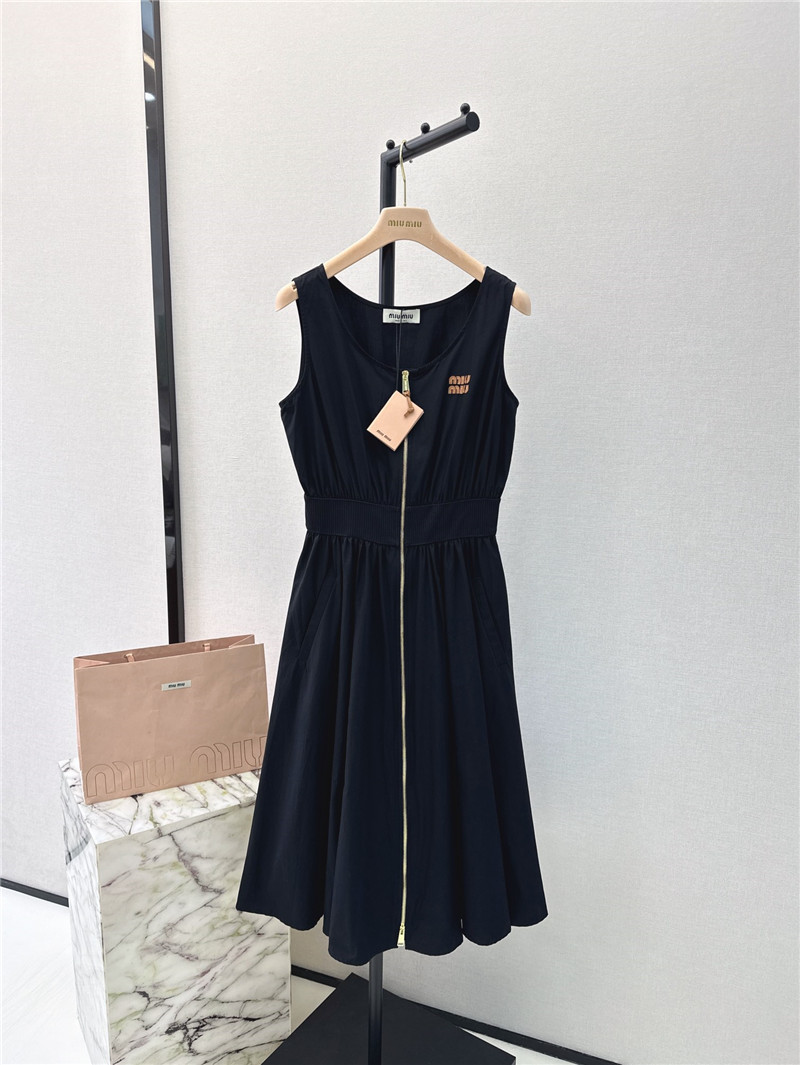 M1um1u zipper waist vest dress replica clothes