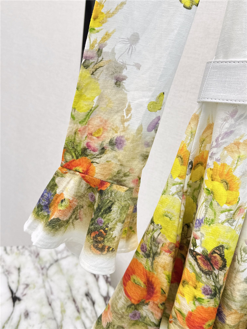 zimm linen print dress replica d&g clothing