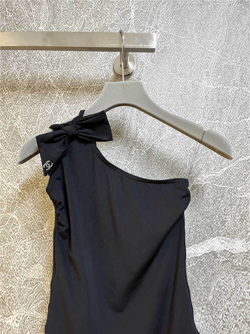 Ch**el one-shoulder swimsuit replica designer clothes