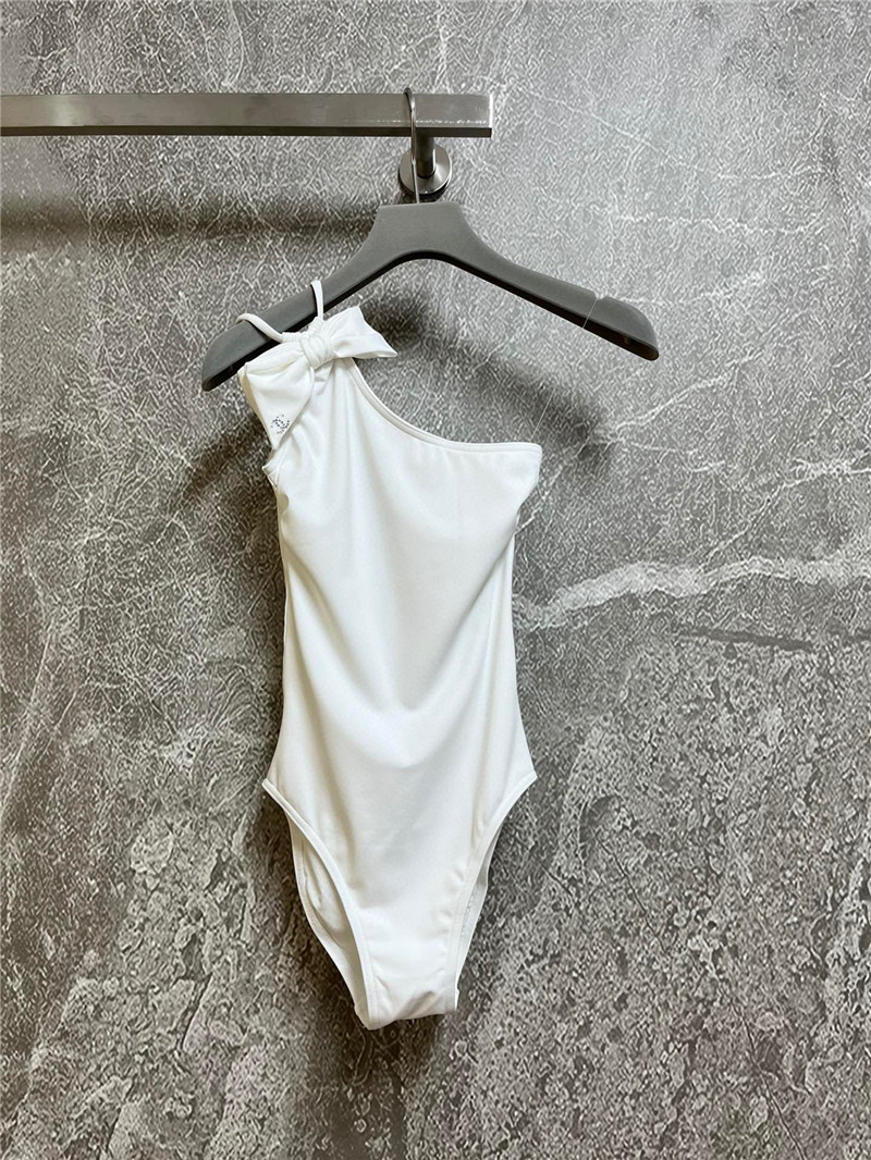 Ch**el one-shoulder swimsuit replica designer clothes