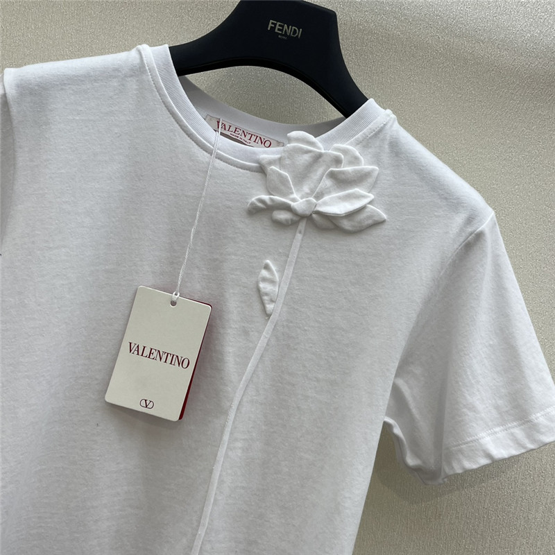 Va1e*ntin0 cotton t-shirt replica designer clothes