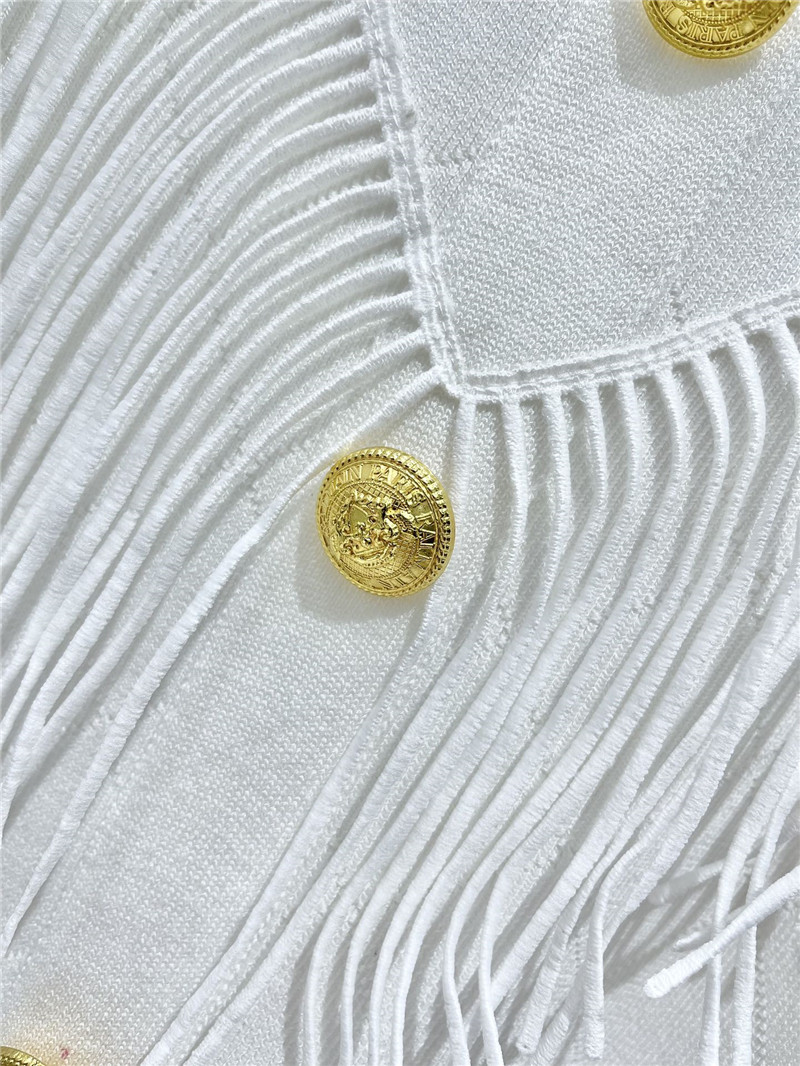Balmain round neck button-down knit dress replica clothing sites
