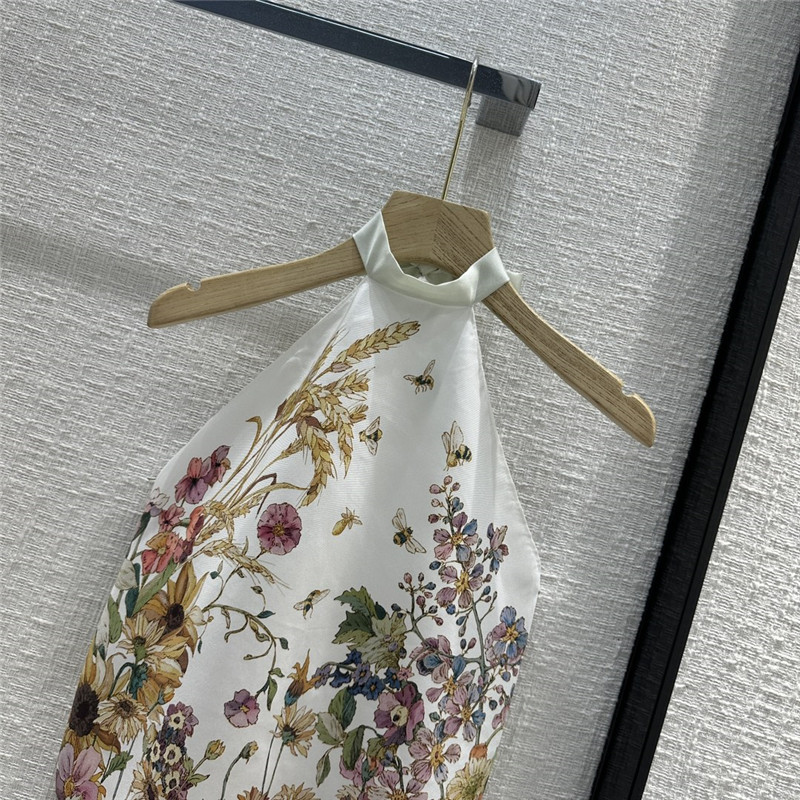 D10r silk printed halterneck vest replica clothing