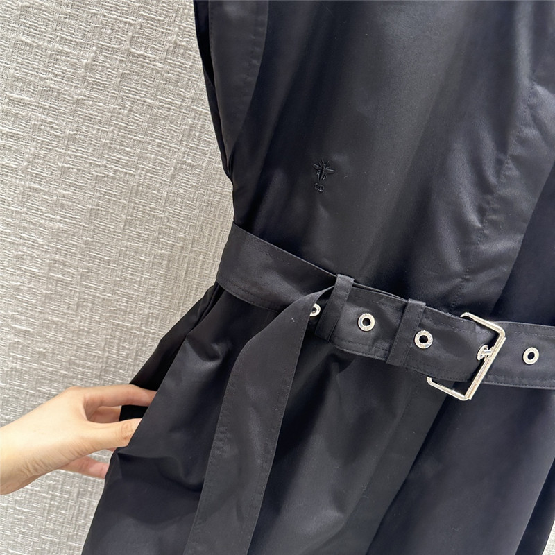 D10r small collar waist long dress replica designer clothes
