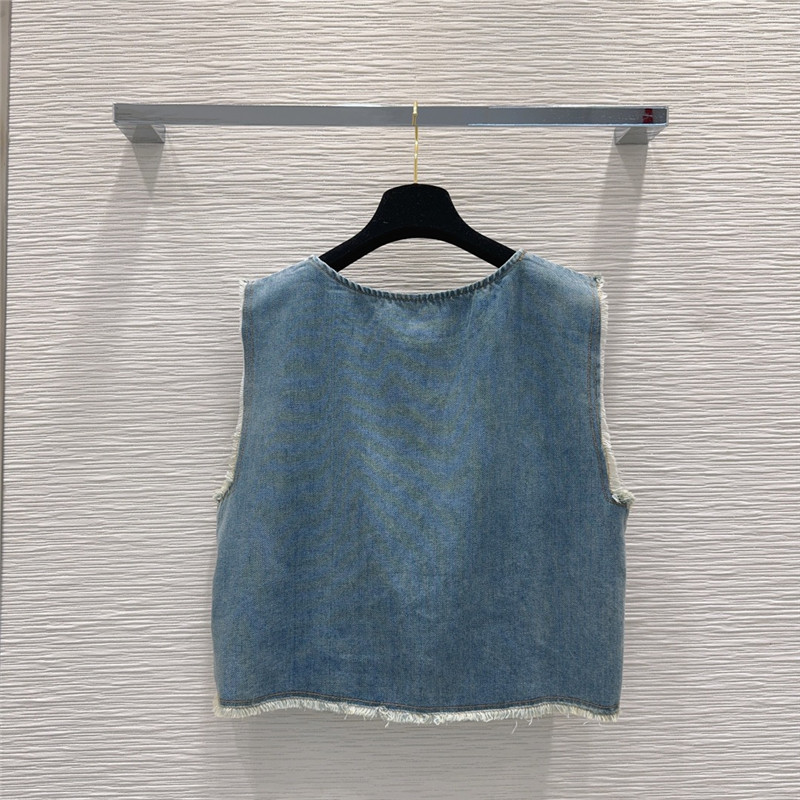 Ch**el tannin washed denim suit cheap replica designer clothes