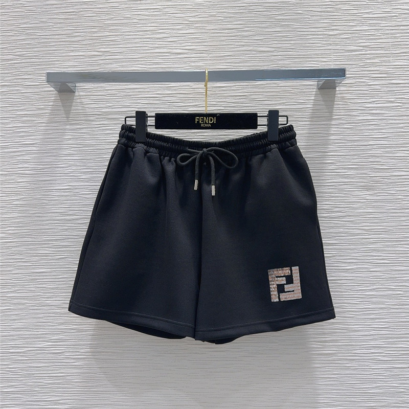 F**di hooded sweatshirt + sports shorts set replicas clothes