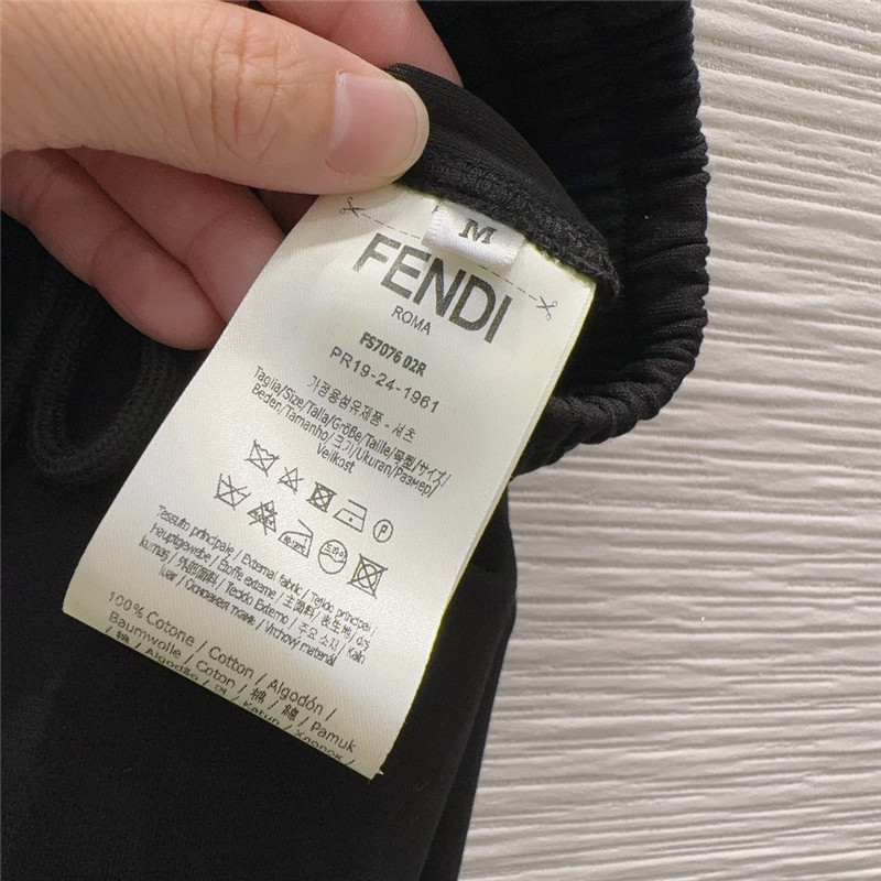 F**di hooded sweatshirt + sports shorts set replicas clothes