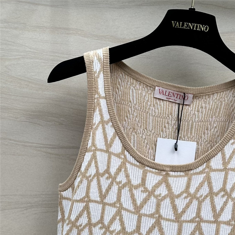Va1e*ntin0 logo striped cotton vest replica d&g clothing