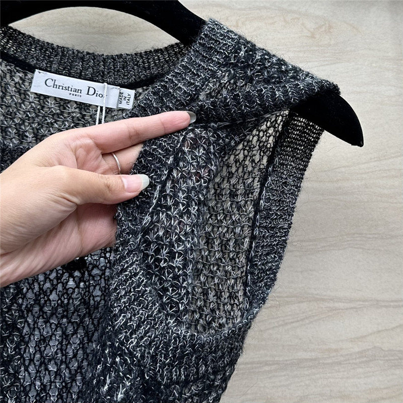 D10r mohair knitted small vest replica clothes