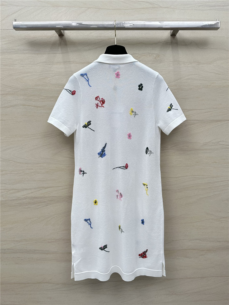 Ch**el intarsia embroidery polo dress replica clothing